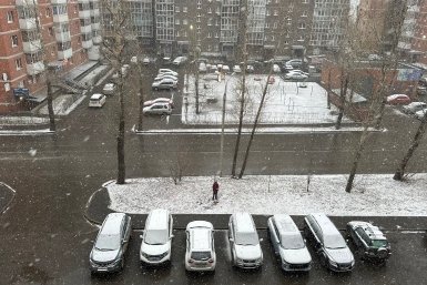 Снег в Иркутске в апреле Юлия Ушакова