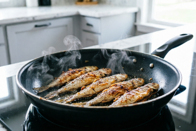 Мойву и хамсу по сковородке не размазываю: 1 хитрость во время жарки — переворачивается махом