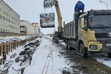 В Норильске идёт реконструкция коммуникационного канала