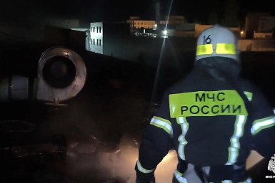 Место пожара ГУ МЧС России по Республике Крым